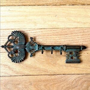 Vintage Brass Skelton Key Key Holder